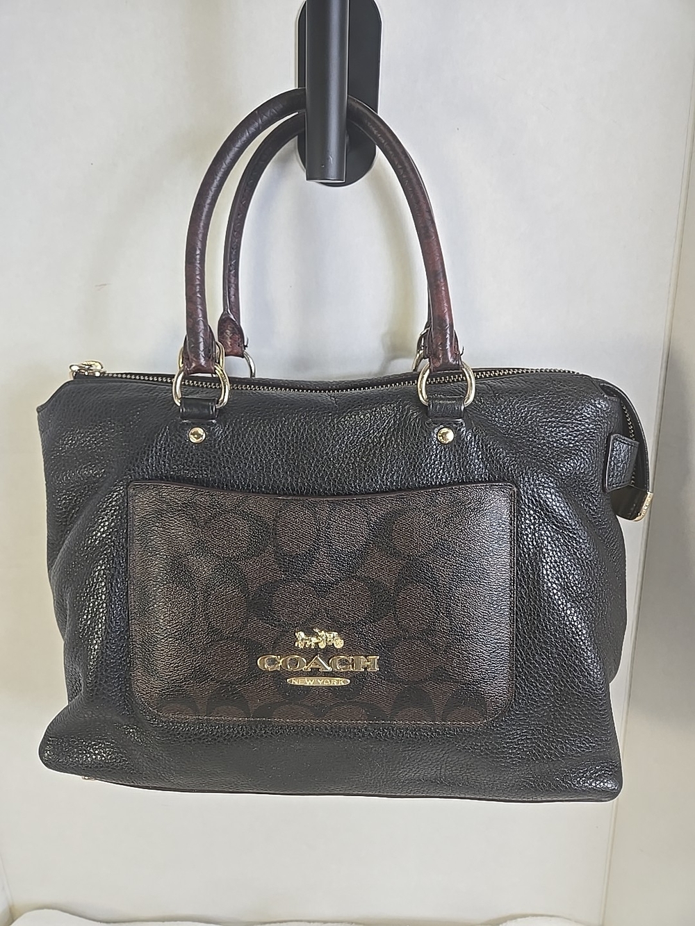 Coach Designer Exotic Emma Leather  Satchel Handbag purse No Strap or Hangtag